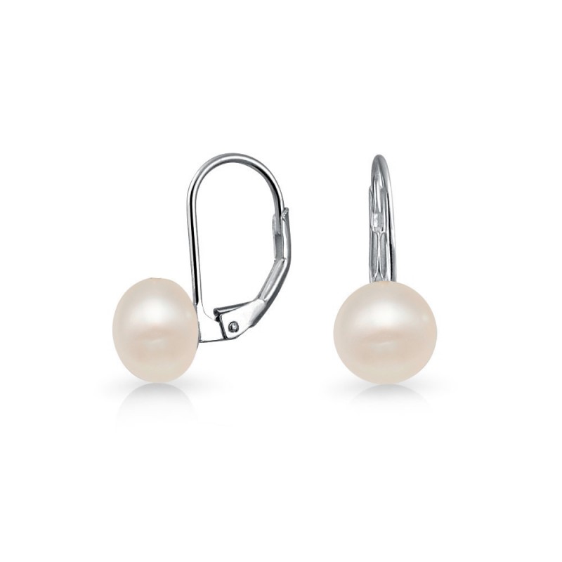 FINEFEY Sterling Silver Freshwater Pearl Leverback...