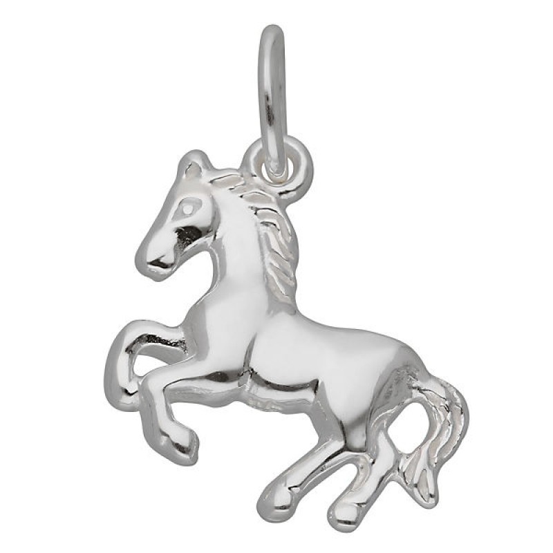 925 Sterling Silver horse charm 