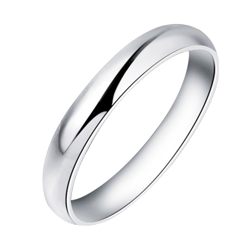 Finefey 925 Sterling Silver Classic Band Ring 5MM