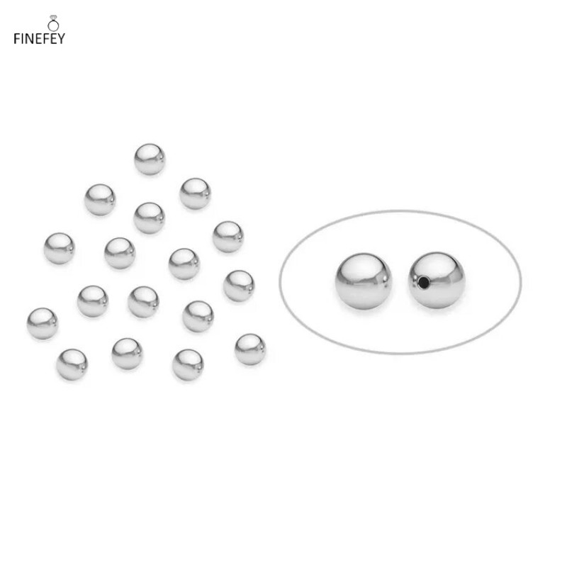 FINEFEY 925 Sterling Silver Ball Findings