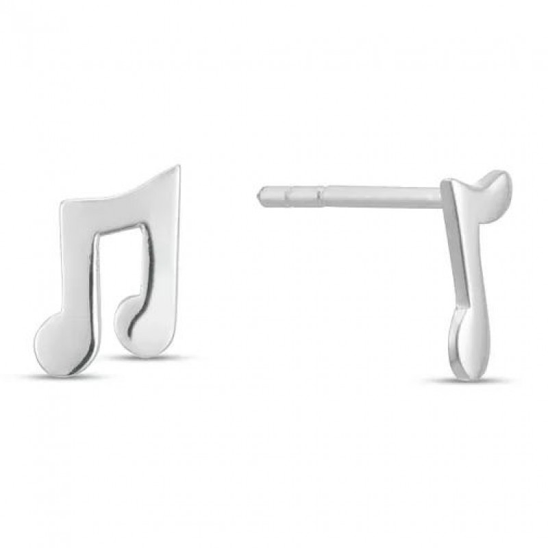 FINEFEY Sterling Silver Music Note Mismatched Stud...