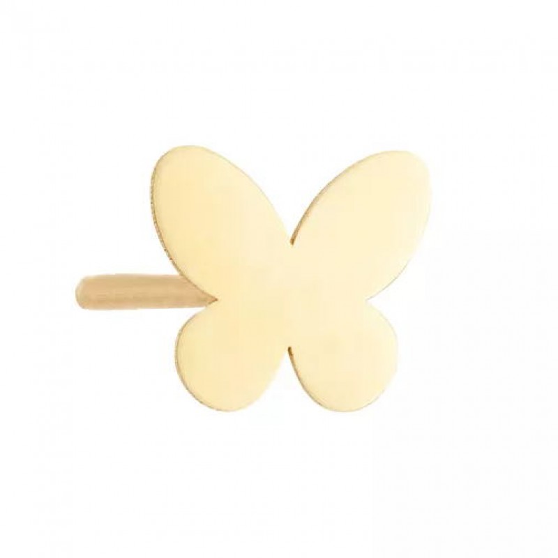 FINEFEY Sterling Silver Gold Plated Butterfly Stud...