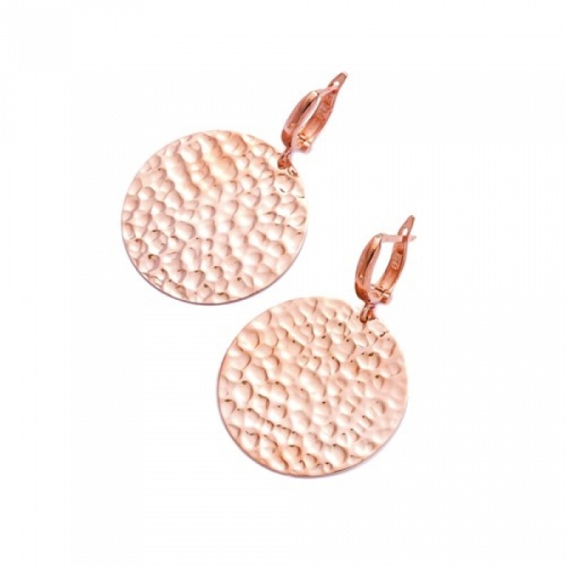 FINEFEY Sterling Silver Rose Gold Plated Plain Ham...