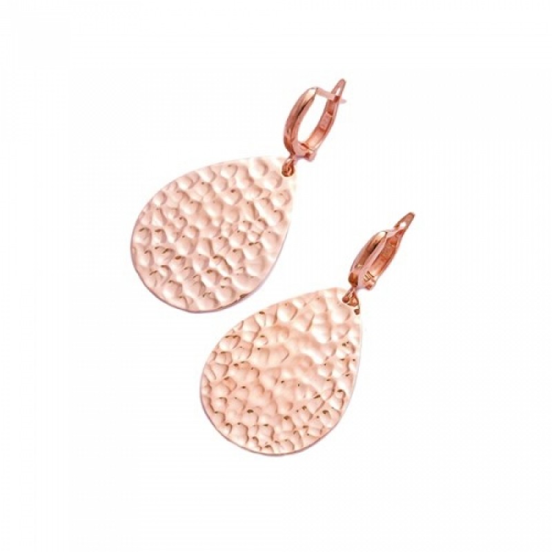 FINEFEY Sterling Silver Rose Gold Plated Plain Ham...