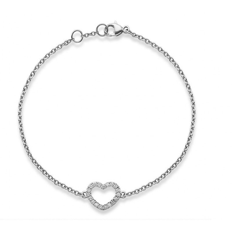 FINEFEY Sterling Silver  Love Charm Bracelet For W...