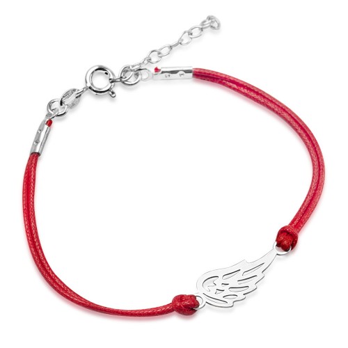 925 Sterling Silver feather cord bracelet